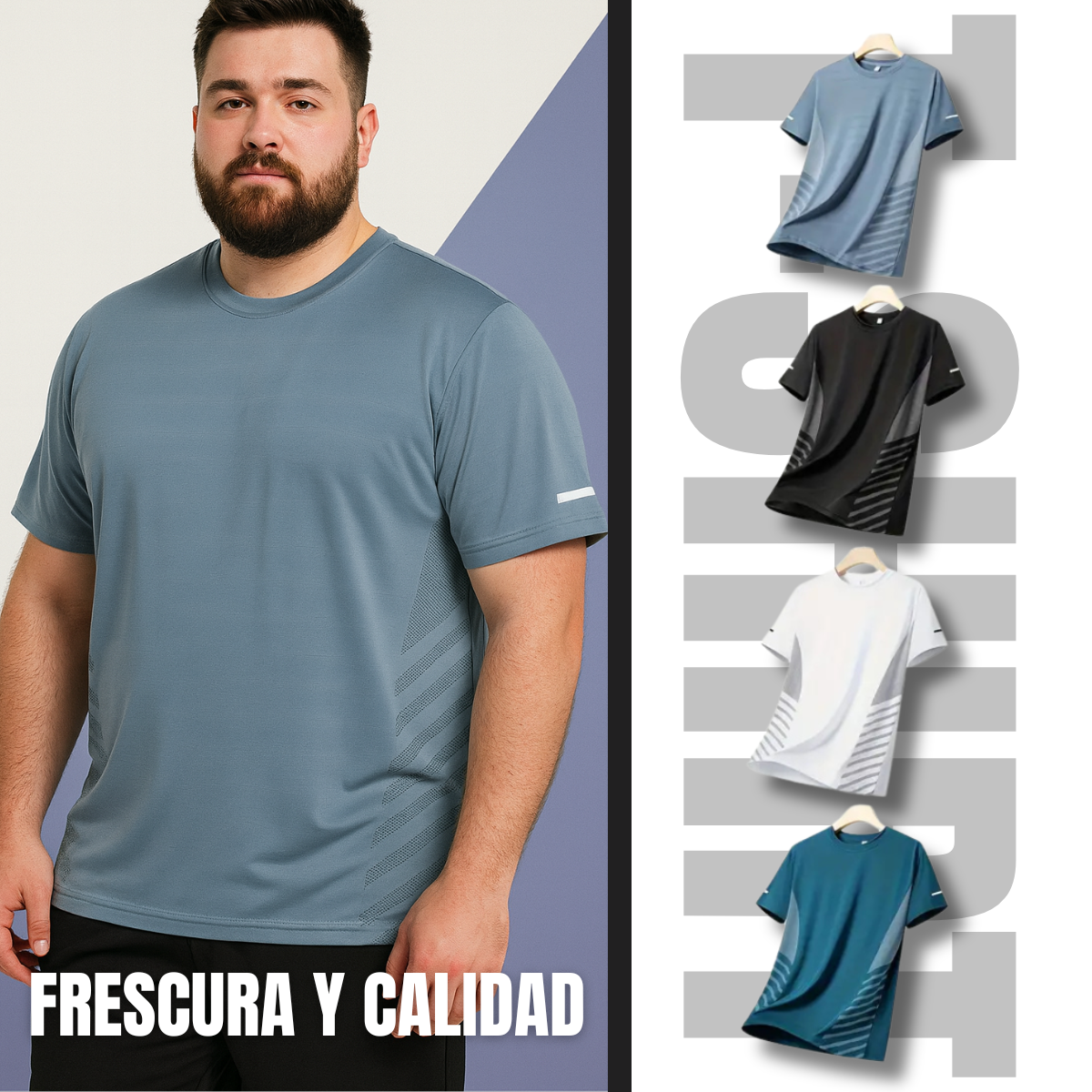 FlexDry™ – Set Camiseta deportiva transpirable para hombre