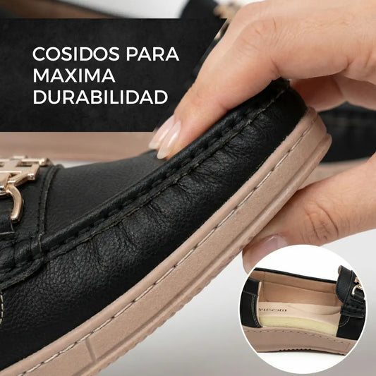 Bolichero con detalles dorados™ – El mocasín casual y elegante que cuida tu espalda y pies