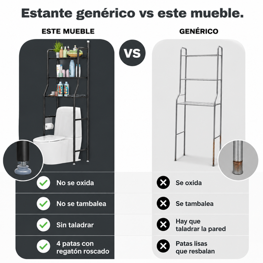 Estante Organizador Bano Inodoro Mueble - 112616 — vista 2