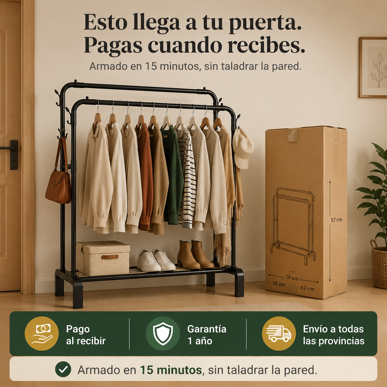 Perchero Colgador De Ropa Reforzador - 78740 — vista 7