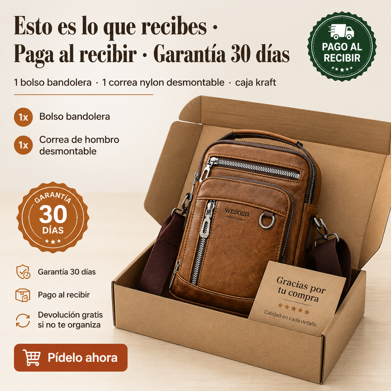 Bolso bandolera unisex — vista 7