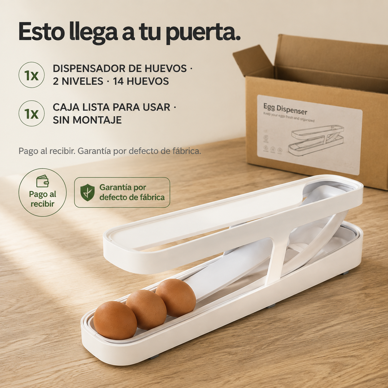 Huevera Organizador Dispensador De Huevo - 14401 — vista 7