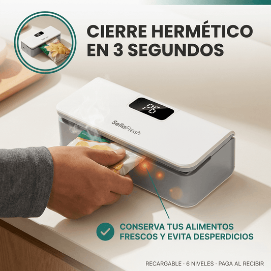 Mini Selladora Térmica Digital 2 en 1 - Conserva tus alimentos frescos sellando bolsas en segundos