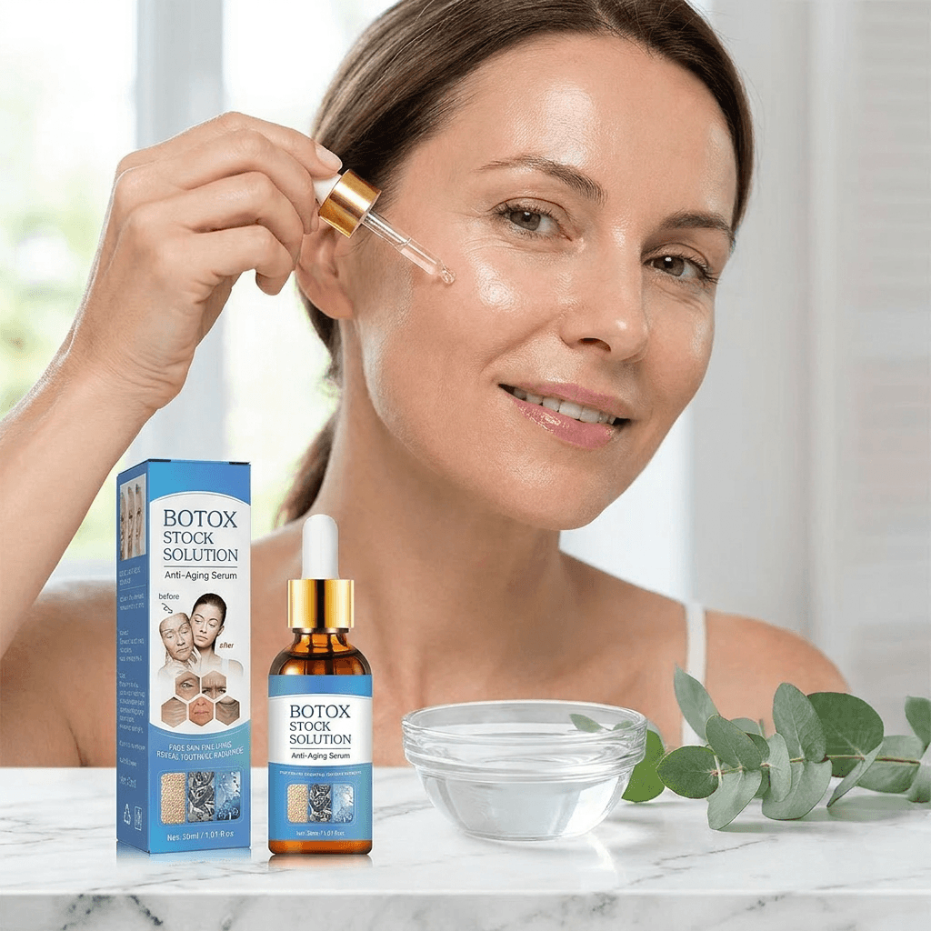 Sérum facial antiedad de textura ligera - Piel más lisa sin agujas