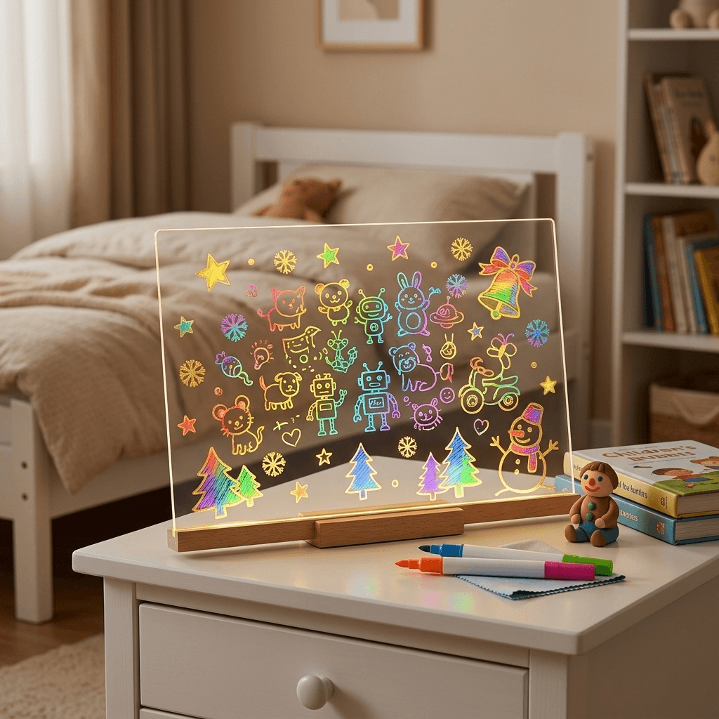 Tablero LED acrílico para niños - Haz que sus dibujos brillen con luz propia