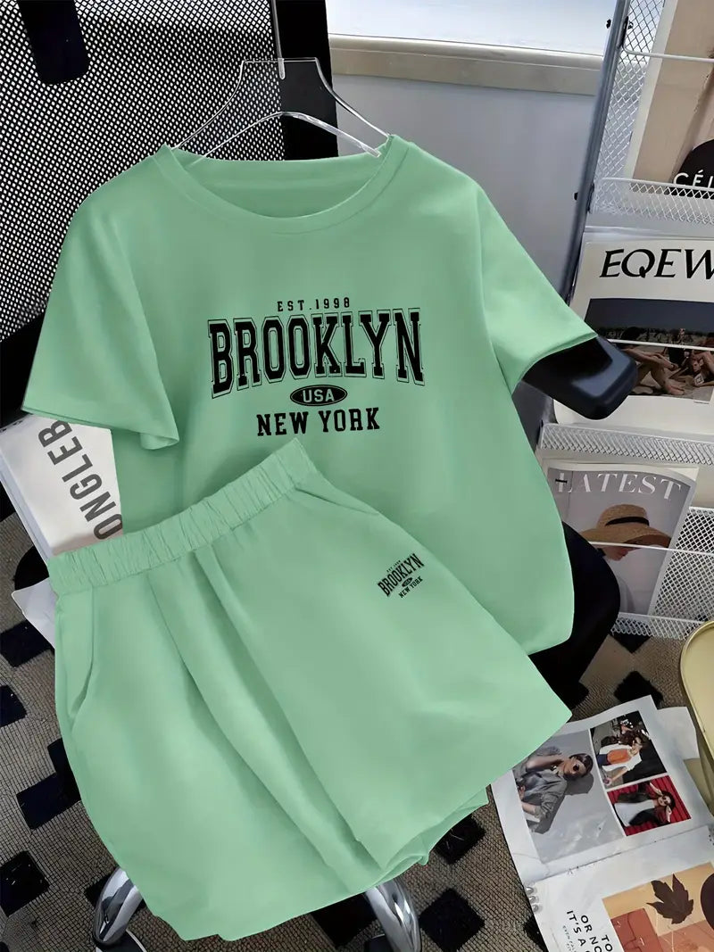 BrooklynFit™ – Conjunto urbano camiseta + short