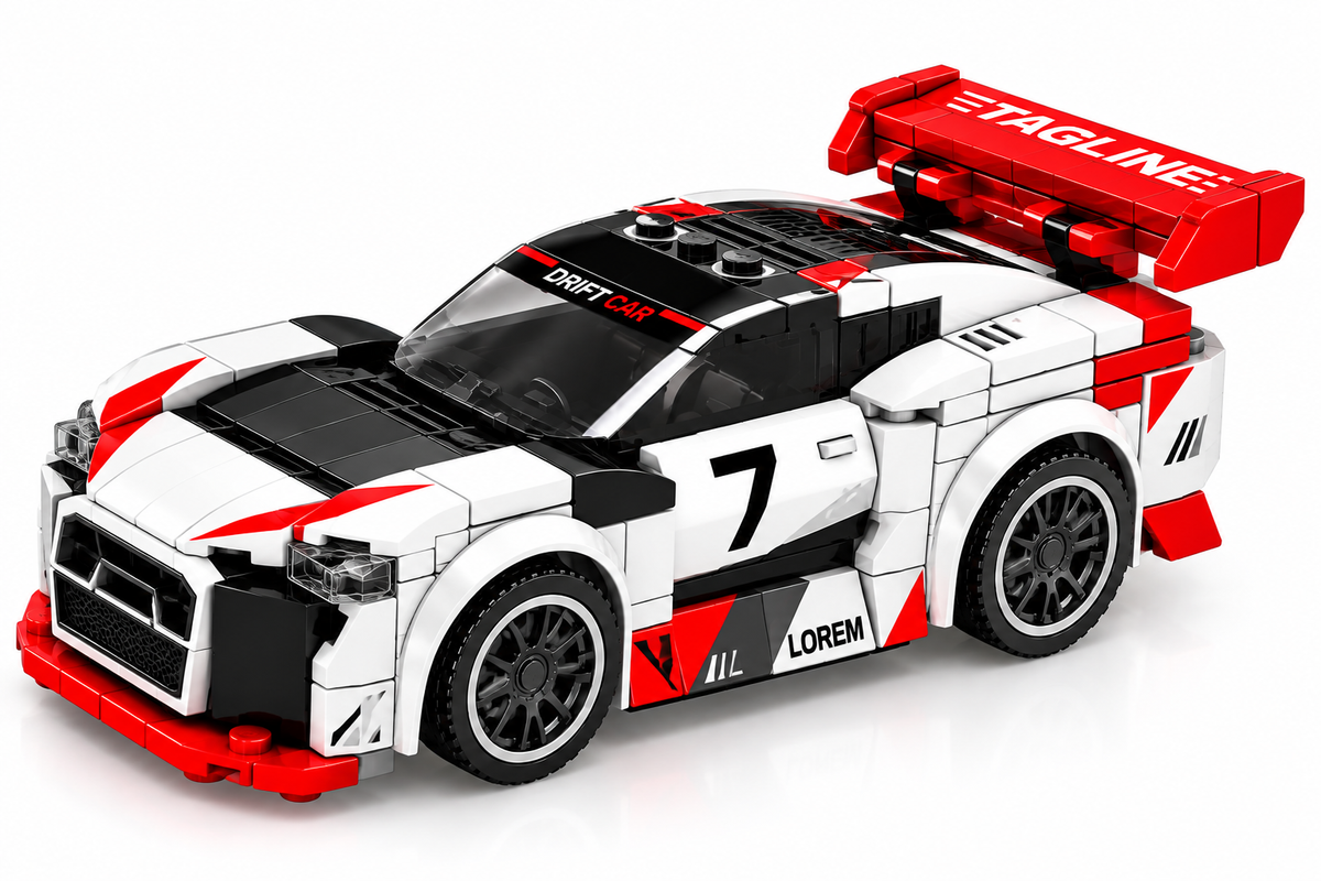 Color Blanco-Rojo-Negro "DRIFT CAR" (SKU 607114 · 199 pzs
