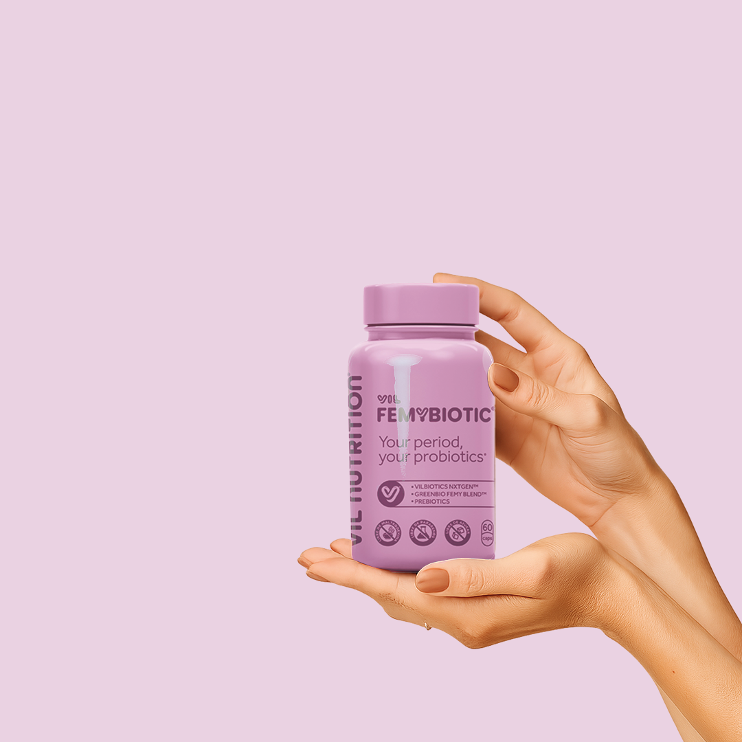 VIL FEMYBIOTIC™ – El único probiótico que elimina los cólicos menstruales desde tu microbiota intestinal