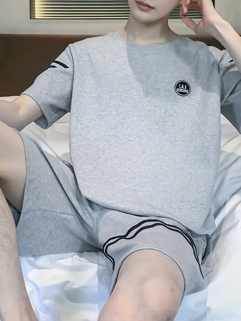 FreshComfort™ – Pijama corta gris para hombre