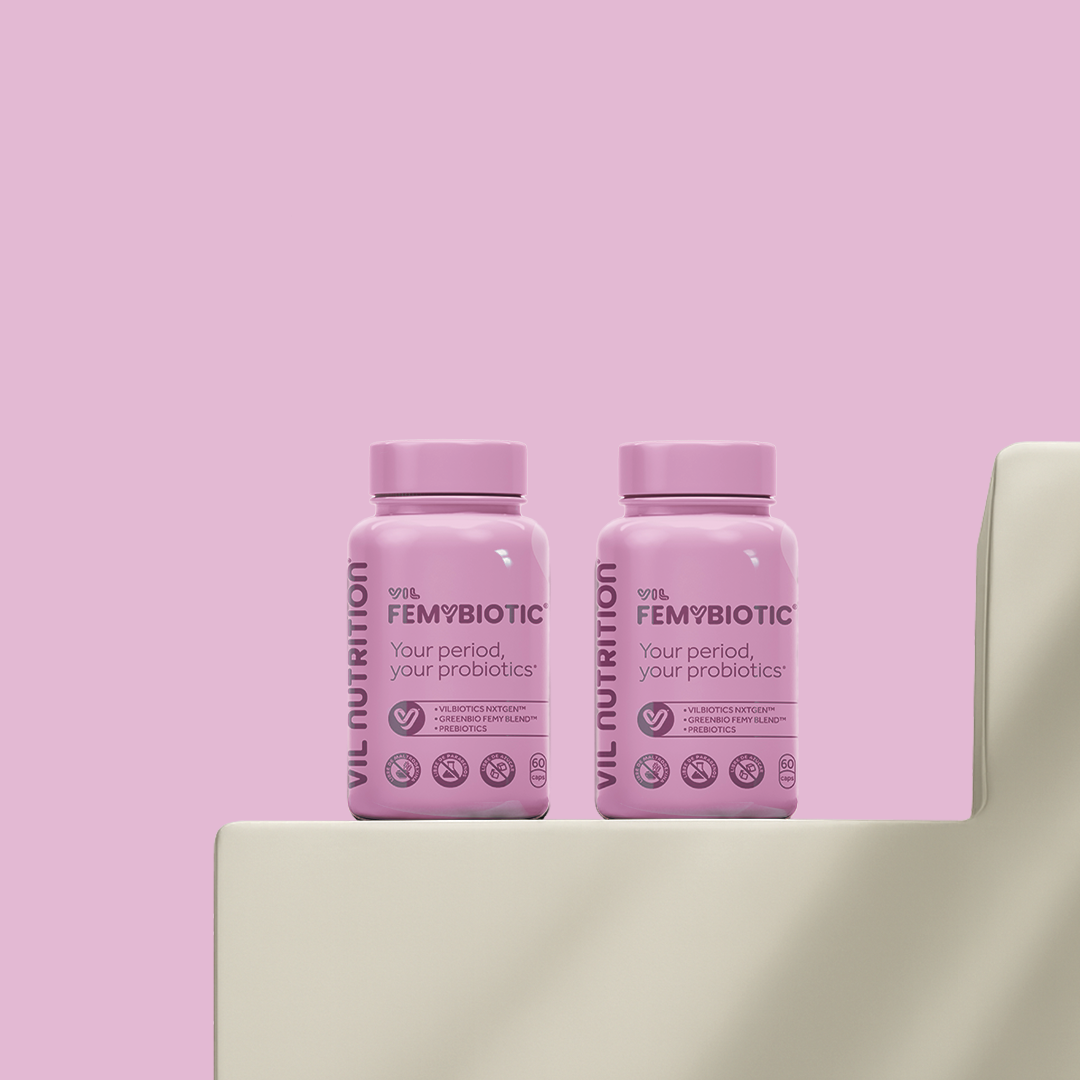 VIL FEMYBIOTIC™ – El único probiótico que elimina los cólicos menstruales desde tu microbiota intestinal