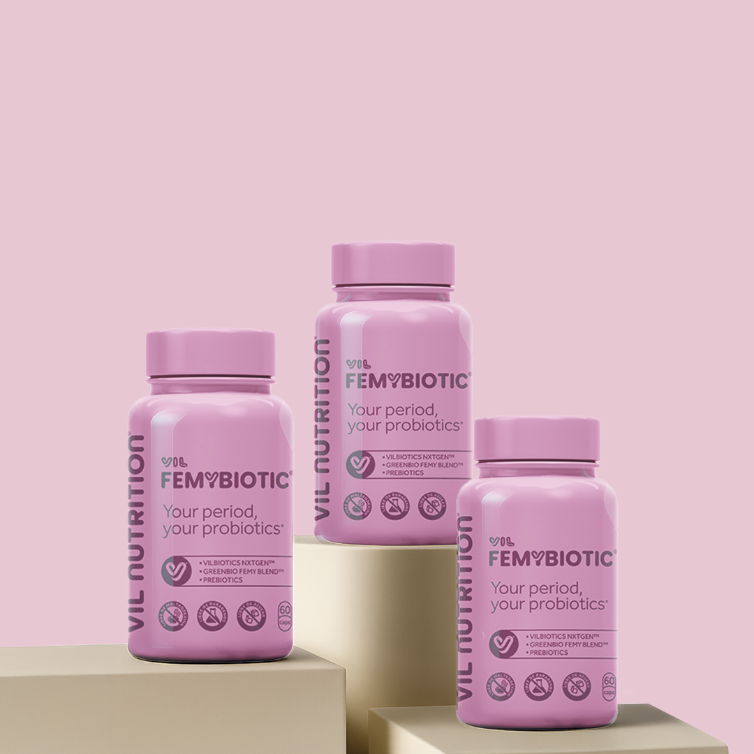 VIL FEMYBIOTIC™ – El único probiótico que elimina los cólicos menstruales desde tu microbiota intestinal