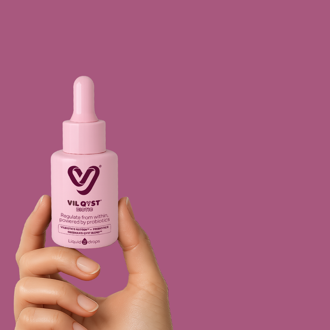 VIL QYST BIOTIC™ – El primer regulador intestino-ovárico que elimina quistes desde la raíz y devuelve el equilibrio a tu ciclo menstrual