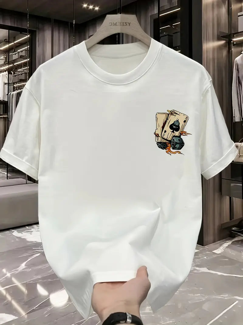 FlamesStyle™ – Camiseta urbana con diseño de cartas y dados