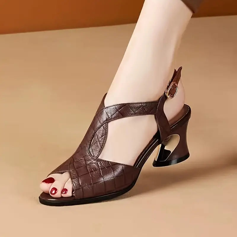 CrocoGlam™ – Sandalias de tacón con acabado croc