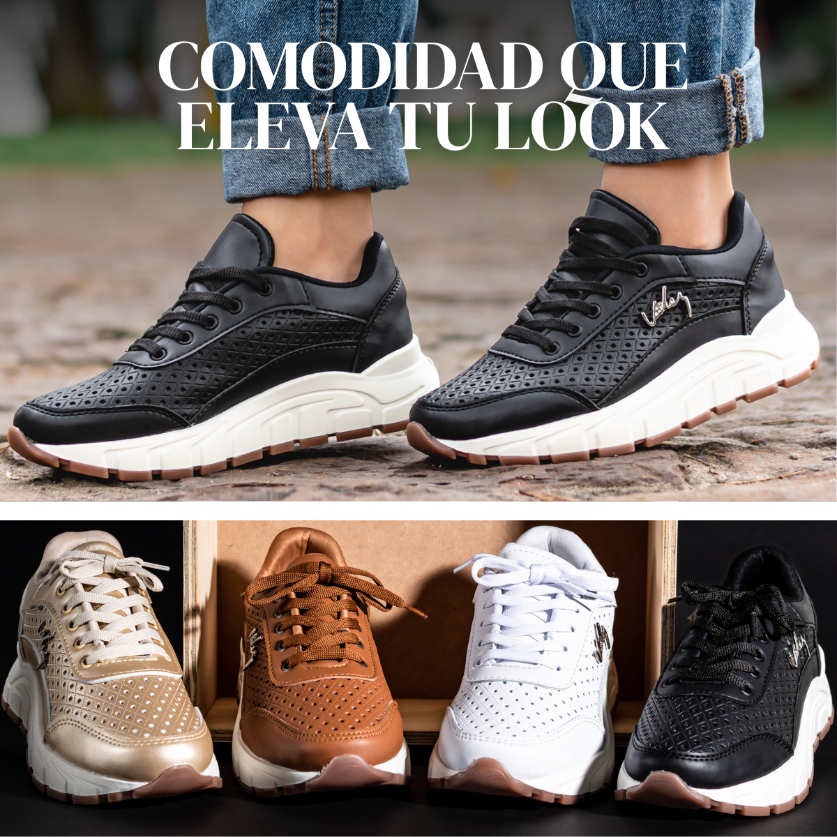 GlowStep™ Sneakers Doradas