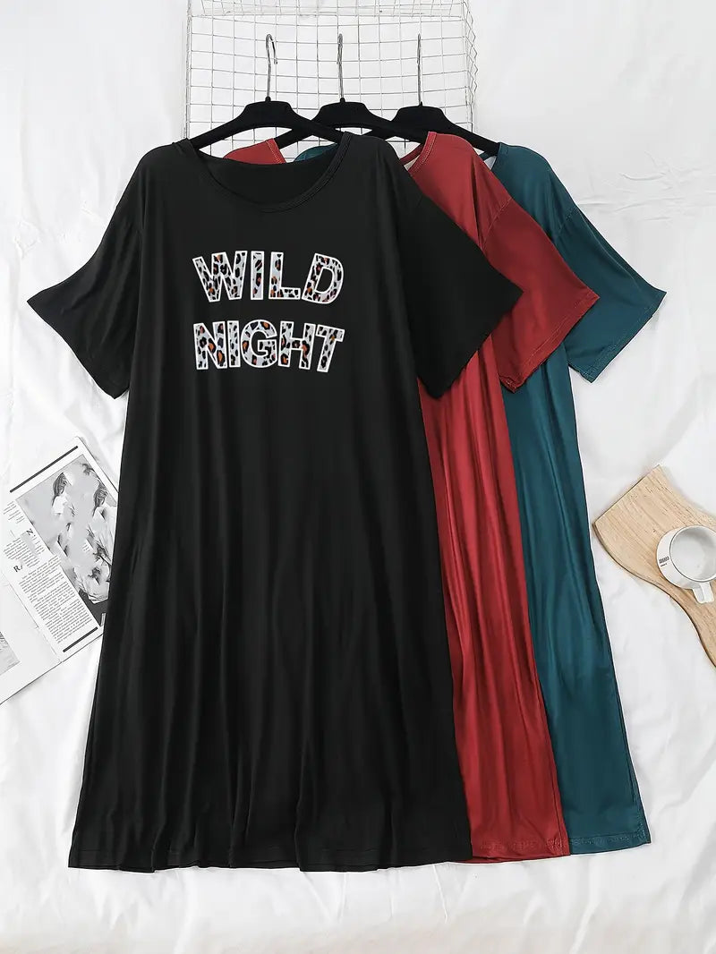 NightVibes™ – Combo de 3 camisones estampados