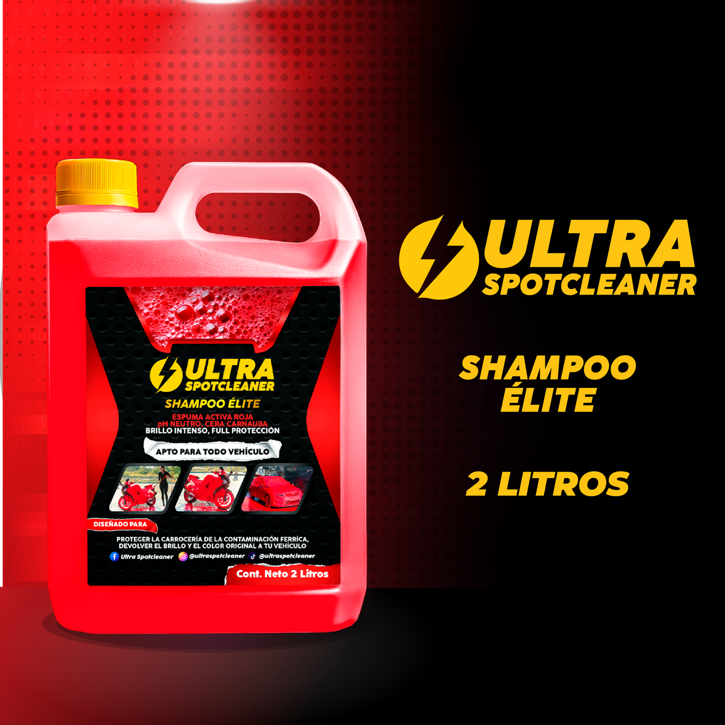 Shampoo Elite Ultra Spotcleaner™ – Poder industrial que arranca la mugre extrema sin maltratar tu pintura