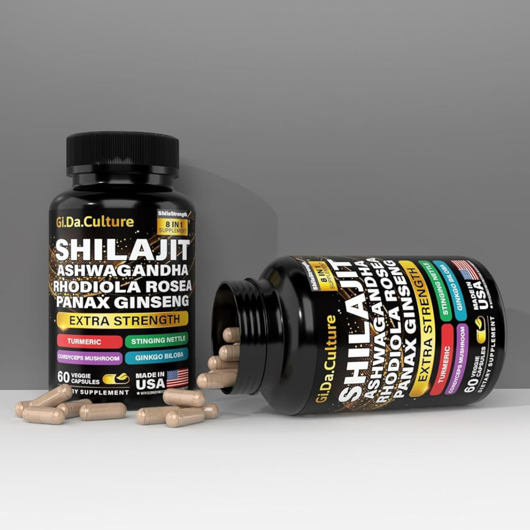 🔥 NUEVO - Fórmula Avanzada 8 en 1  Shilajit Blend Premium + Adaptógenos –  Tu Energía Natural Amplificada
