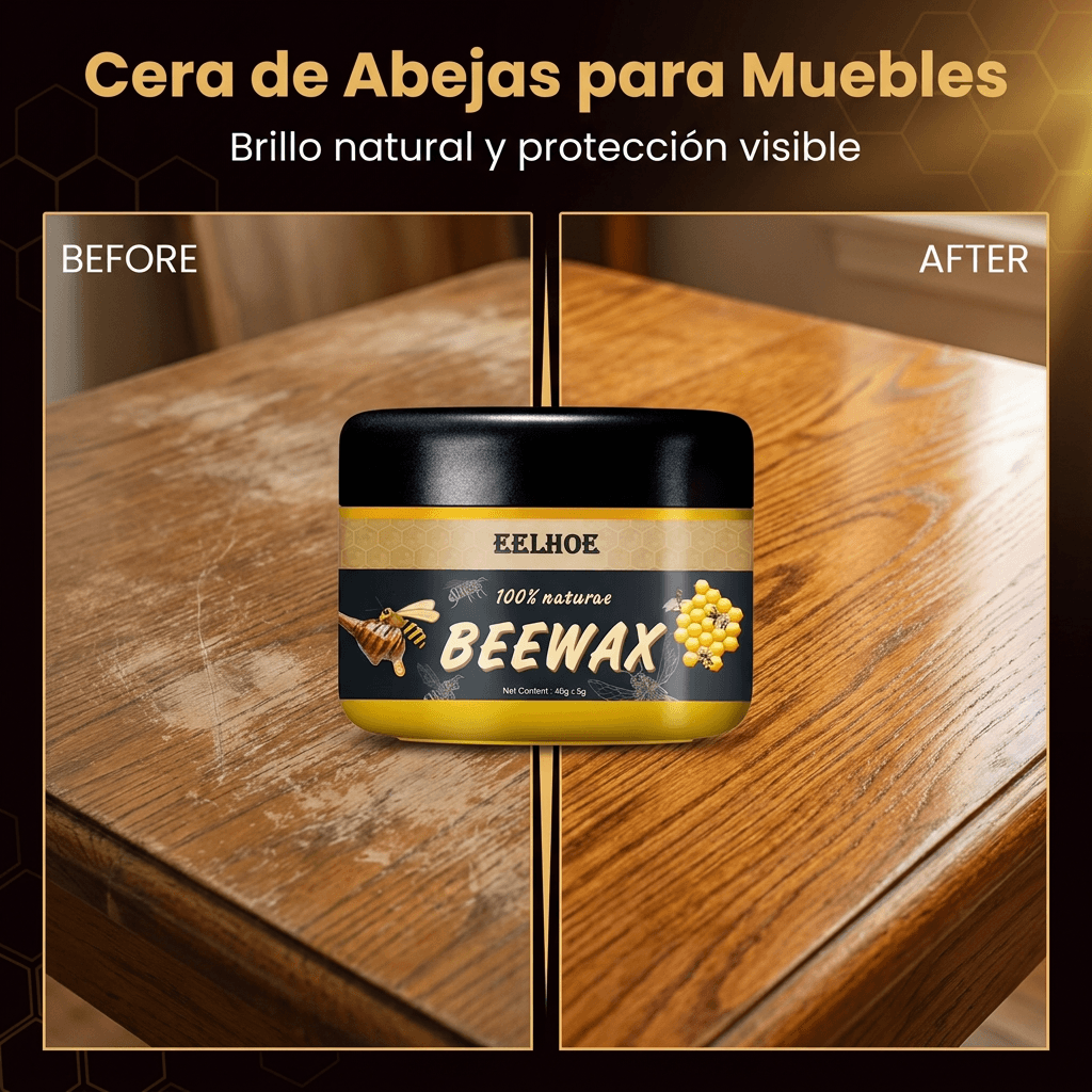 Cera de abejas para limpiar, pulir y proteger - Devuélvele vida a tus muebles de madera