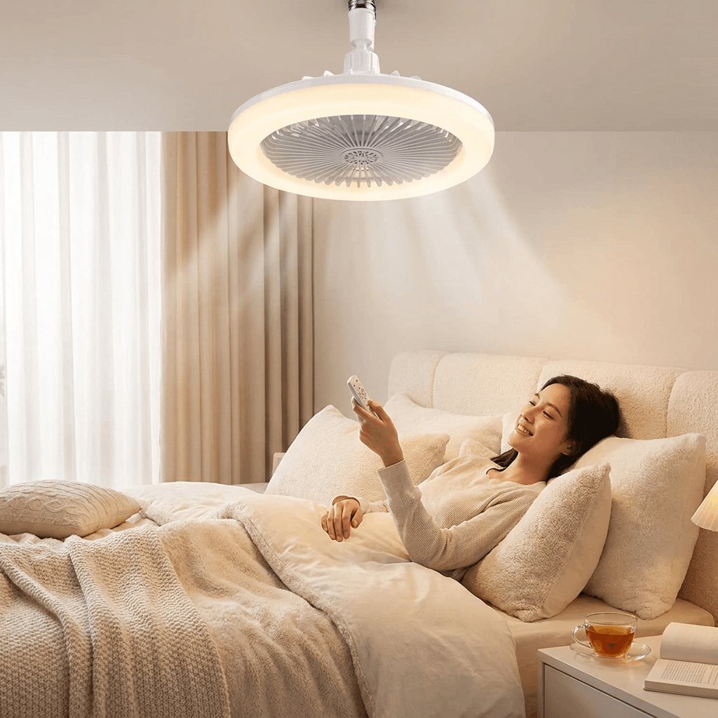 Ventilador con Luz Smart - Ilumina y refresca tu habitación en minutos