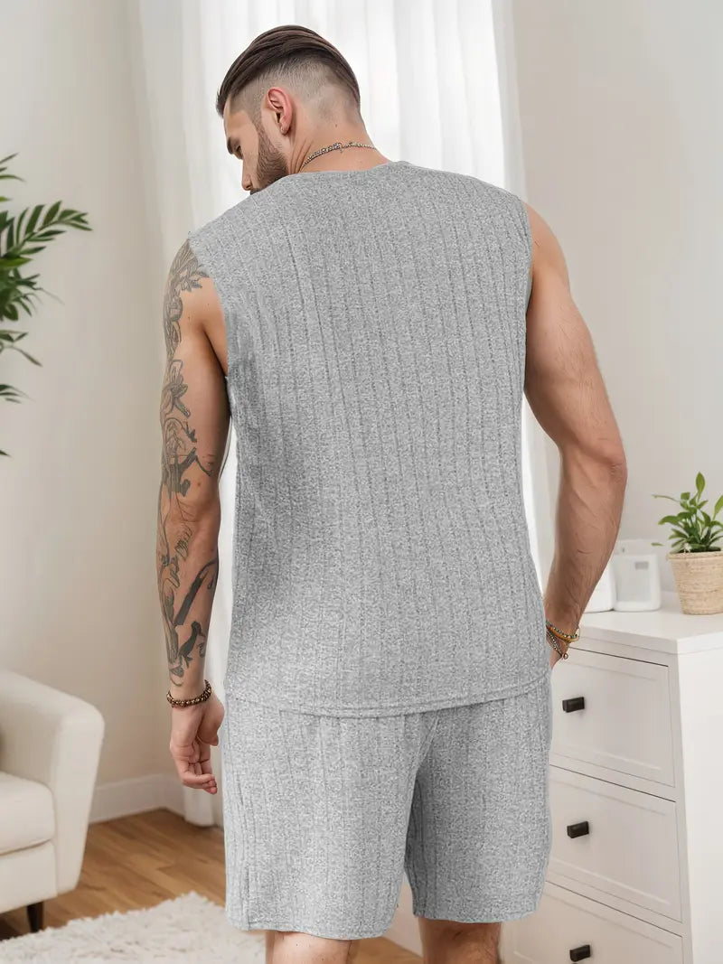 SoftLounge™ – Set de pijamas gris para pareja