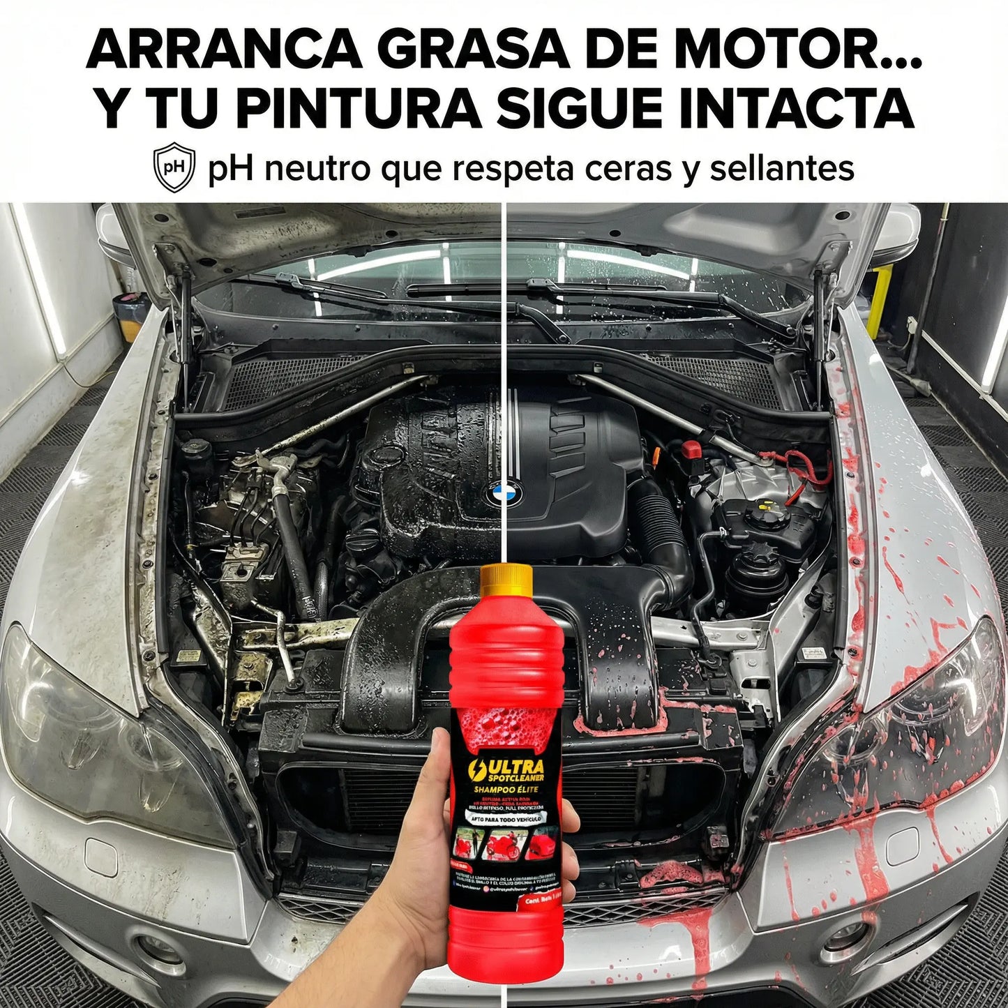 Shampoo Elite Ultra Spotcleaner™ – Poder industrial que arranca la mugre extrema sin maltratar tu pintura