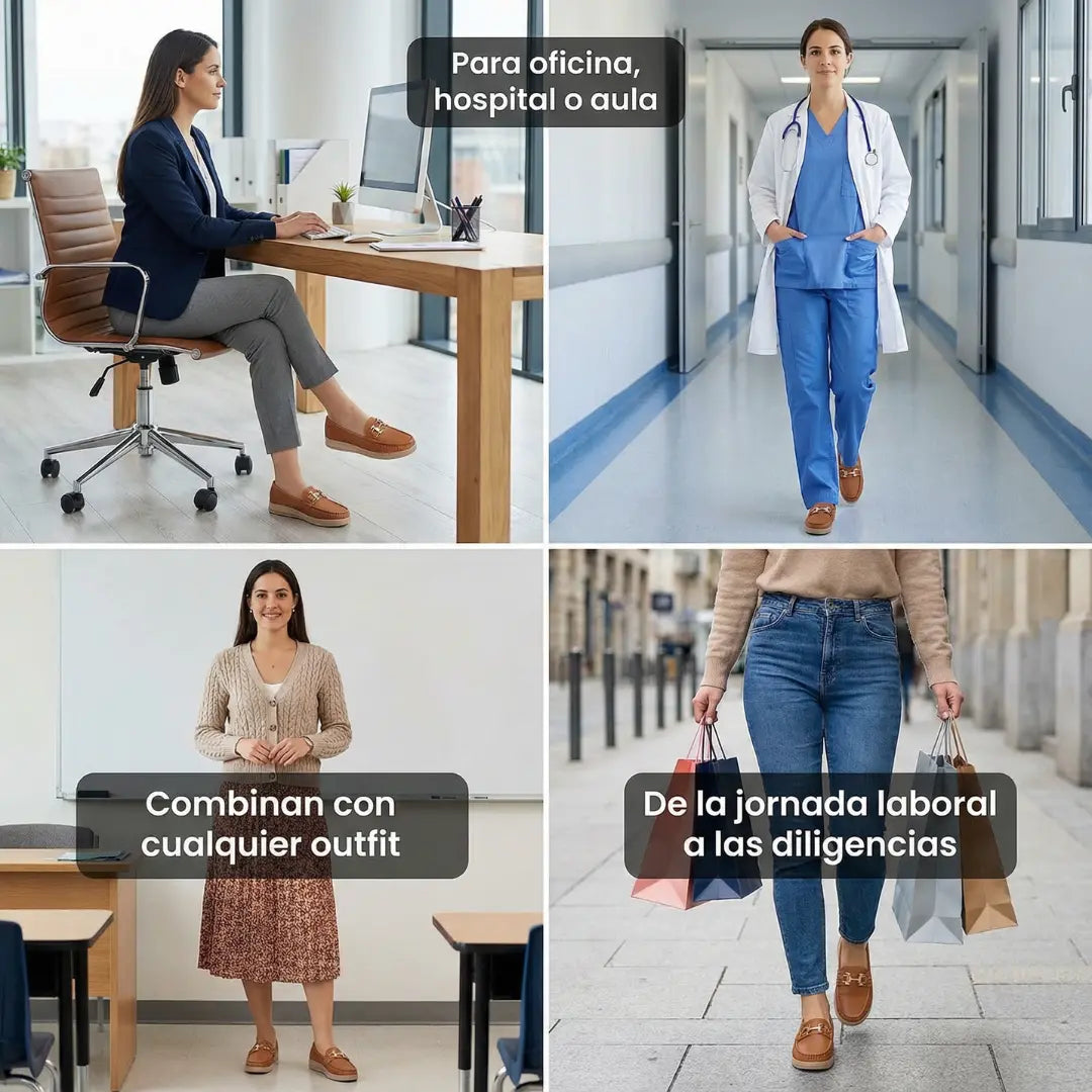 Bolichero con detalles dorados™ – El mocasín casual y elegante que cuida tu espalda y pies