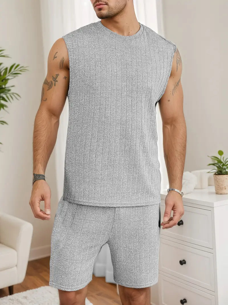 SoftLounge™ – Set de pijamas gris para pareja