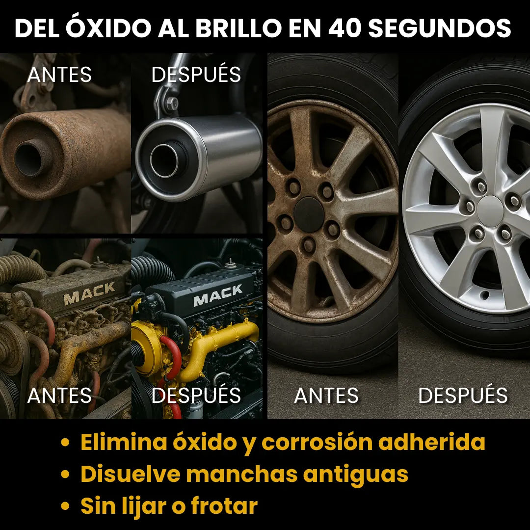 Ultra Spotcleaner™ Limpia óxido y mugre sin dañar tu vehículo
