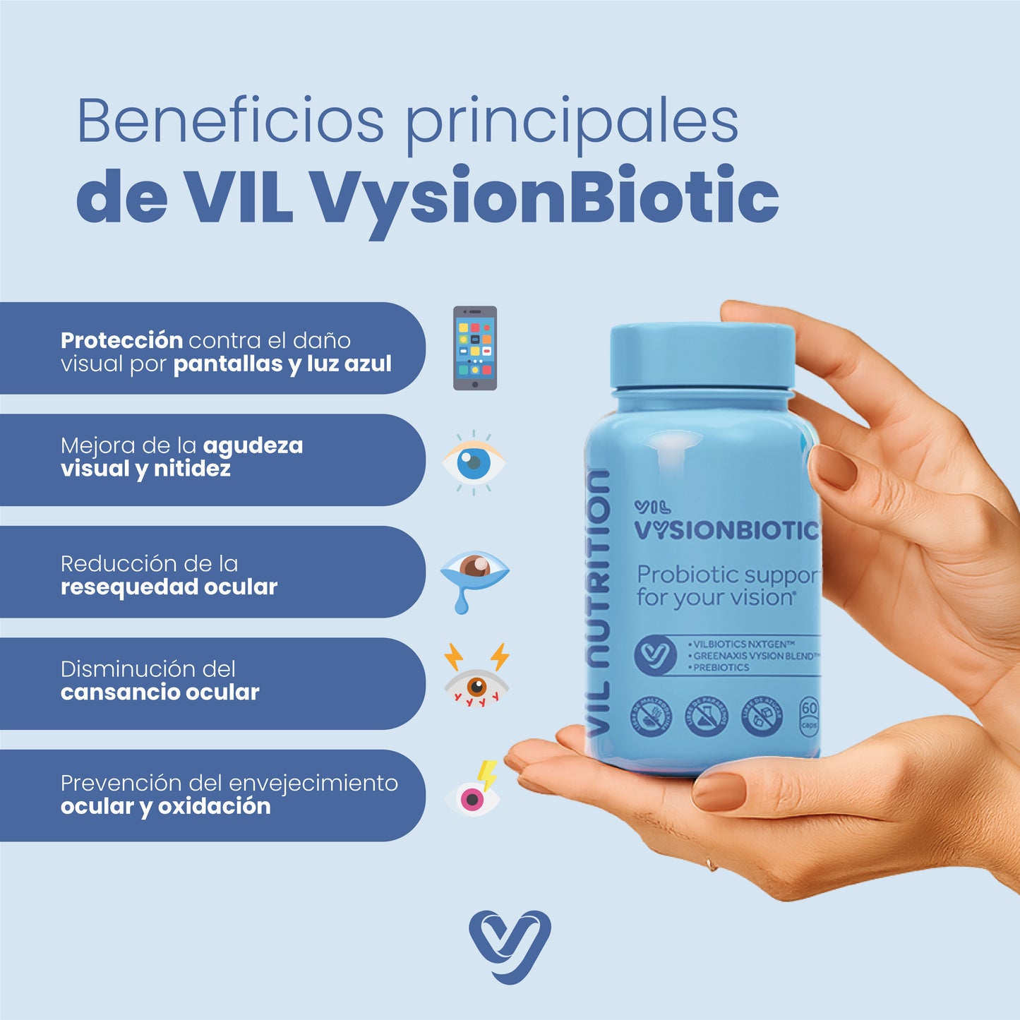 Vil VysionBiotic™ – Probióticos avanzados para cuidar tu visión desde adentro