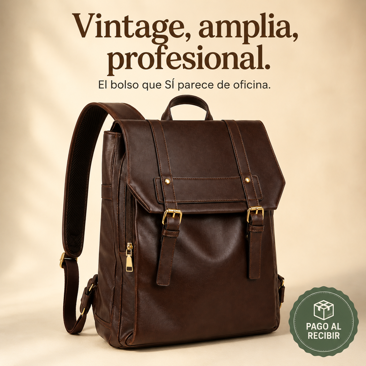 bolso vintage marrón - b01 — vista 1