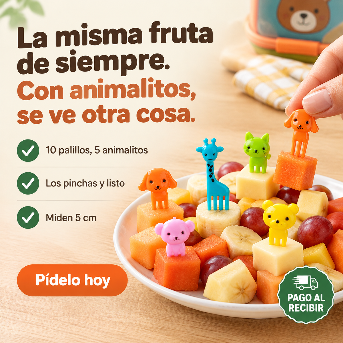 Mini Palillos De Animales Contiene 10 Pz - 40297 — vista 1