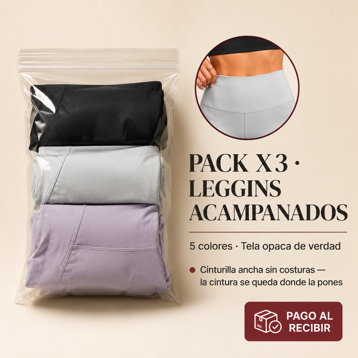 Pack 3 Leggins Acampanados - 136077 — vista 1