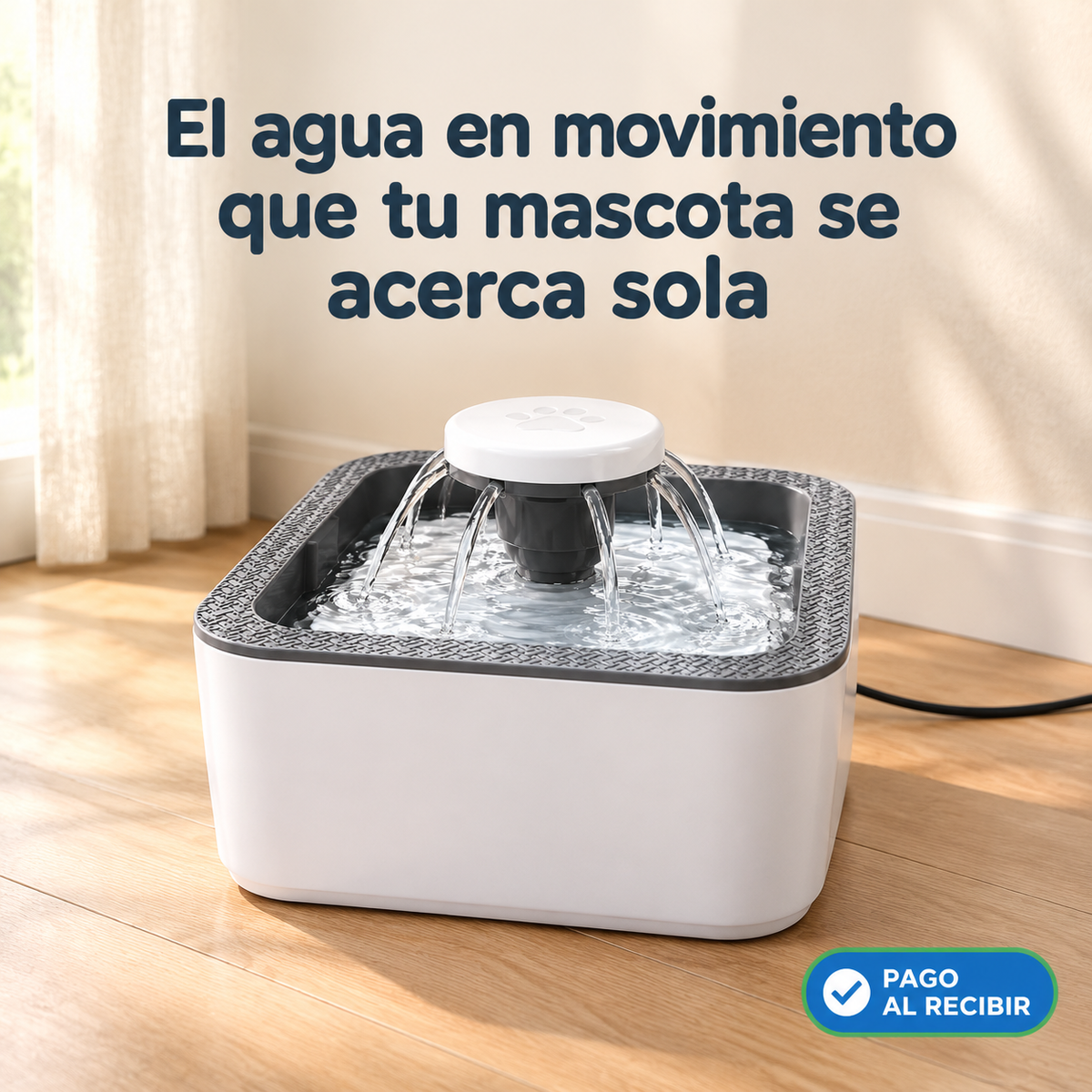X Bebedero De Mascotas Blanco - 65326 — vista 1