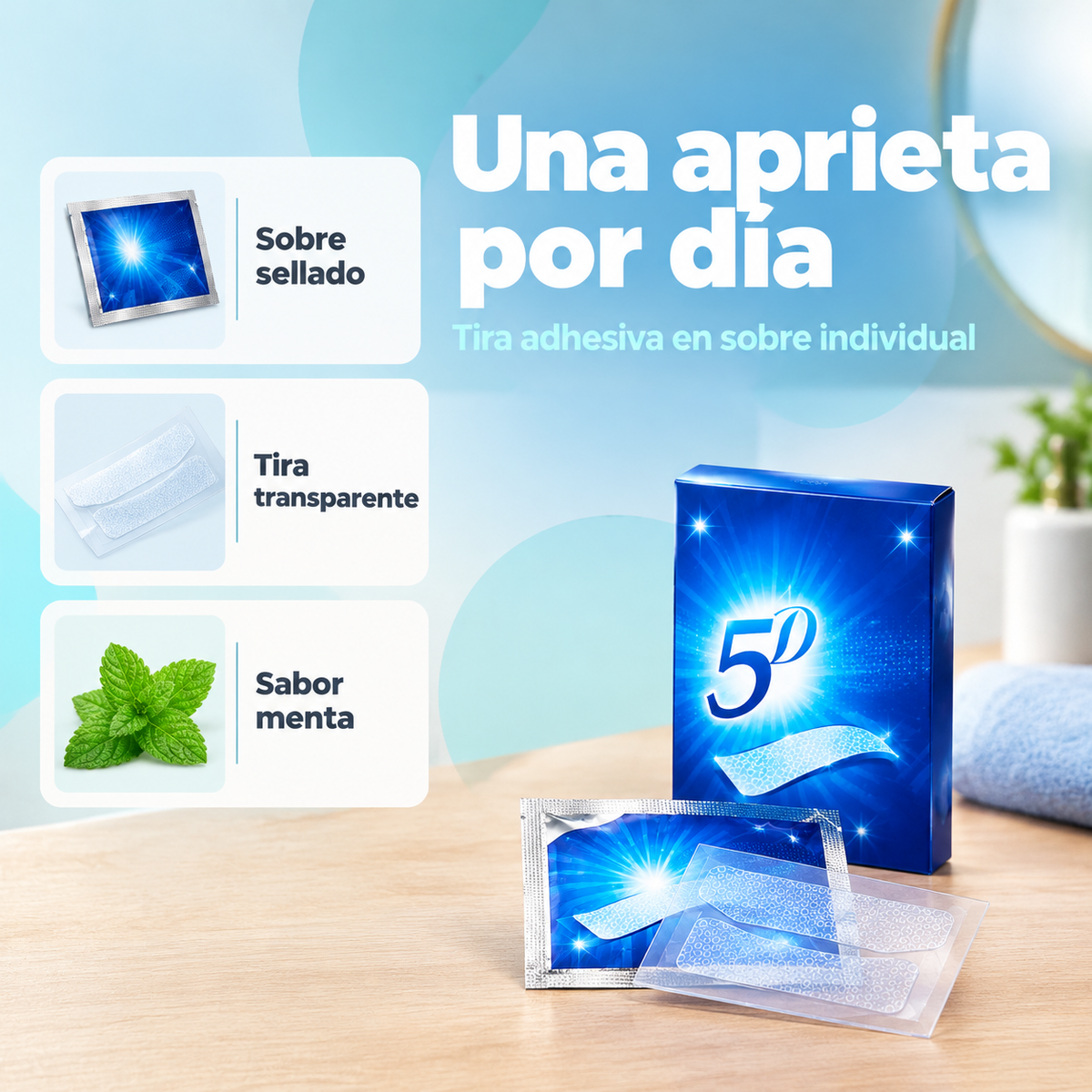 Tiras Gel Blanqueamiento Cuidado Dental - 6982 — vista 1