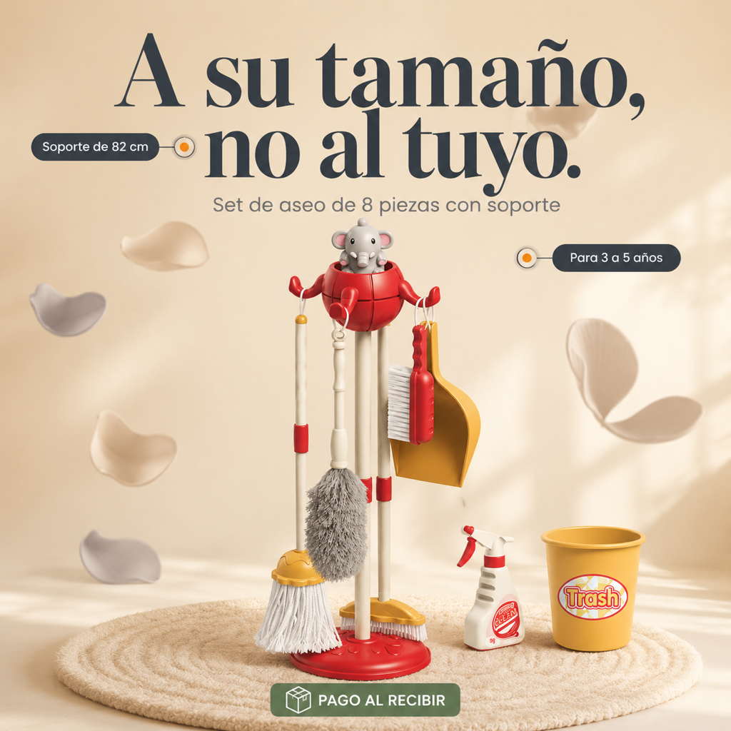 Set De Aseo Didactico Limpieza Ninos 8pz - 15167 — vista 1