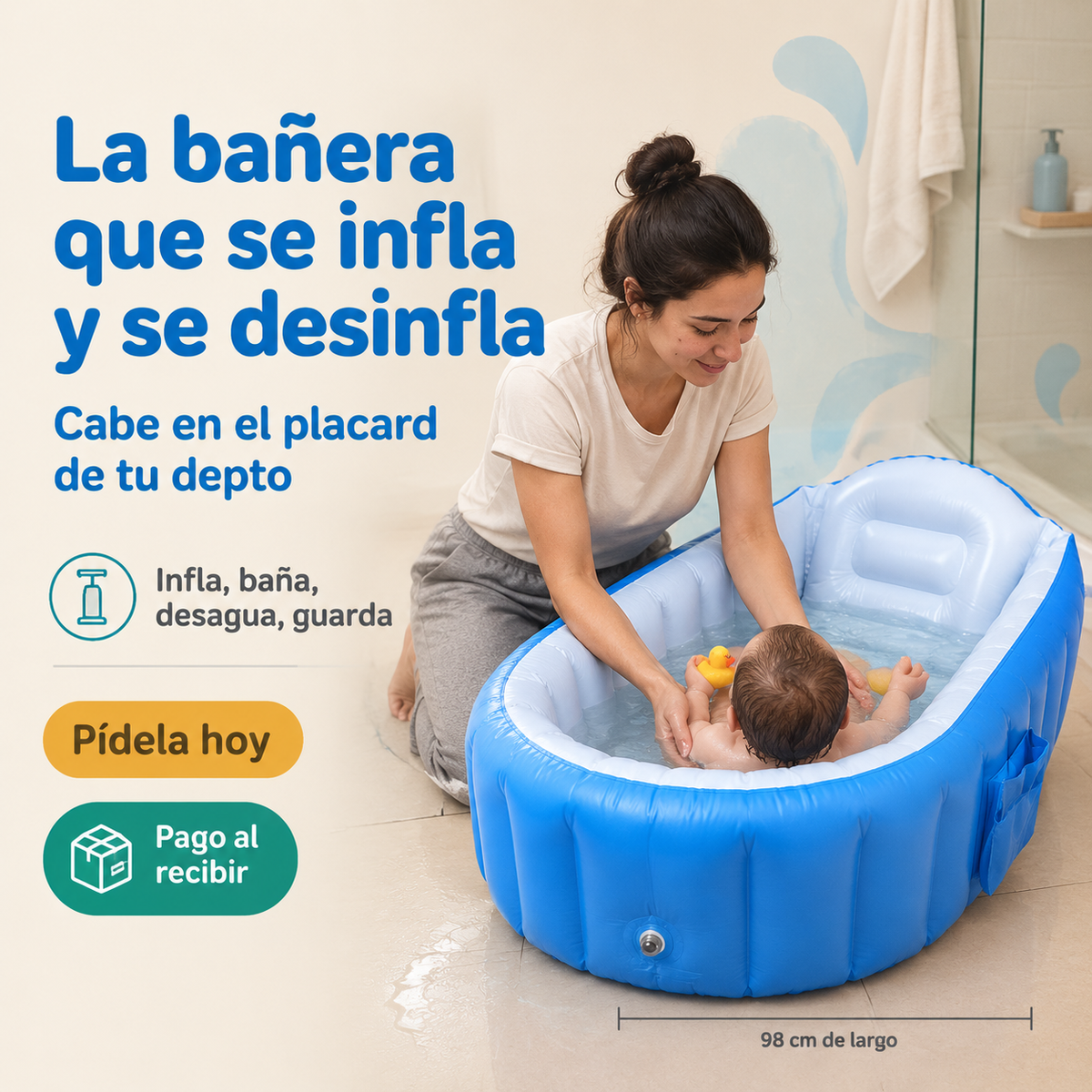 Banera Bebe Inflable Ninos - 7006 — vista 1