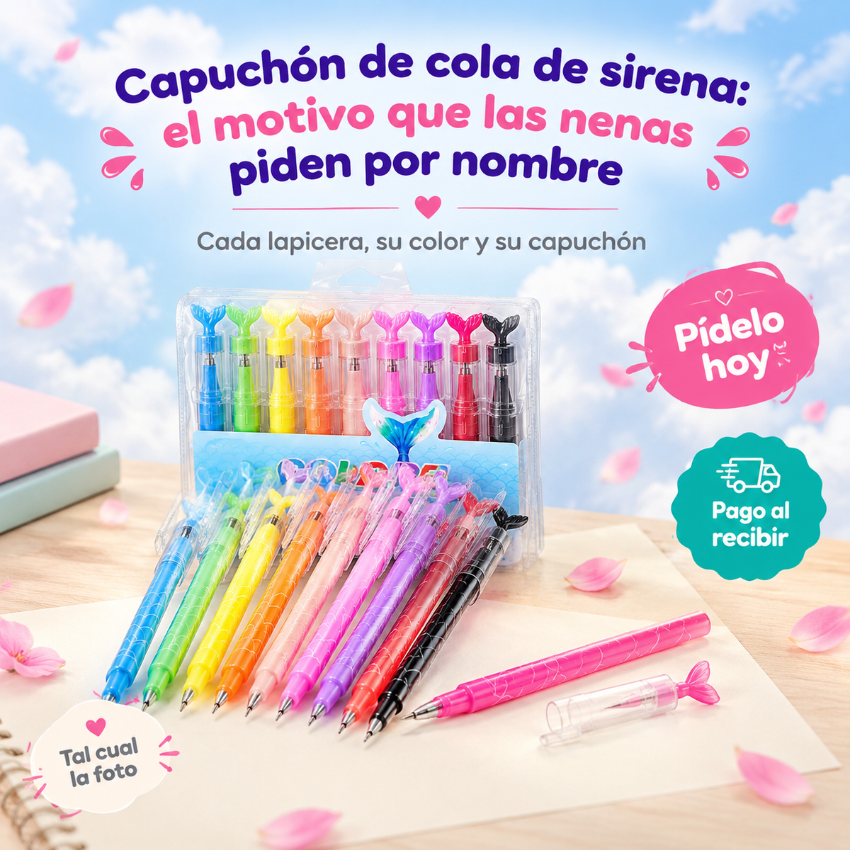 Set X10 Lapiceras De Color Sirena - 6937 — vista 1