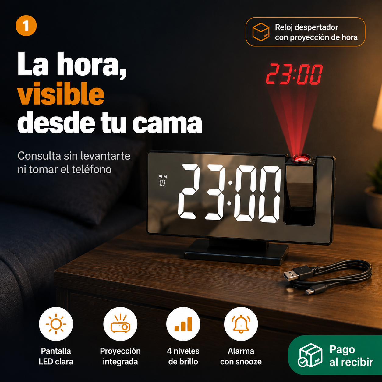 Reloj Despertador Proyector 1903838 - 188 — vista 1