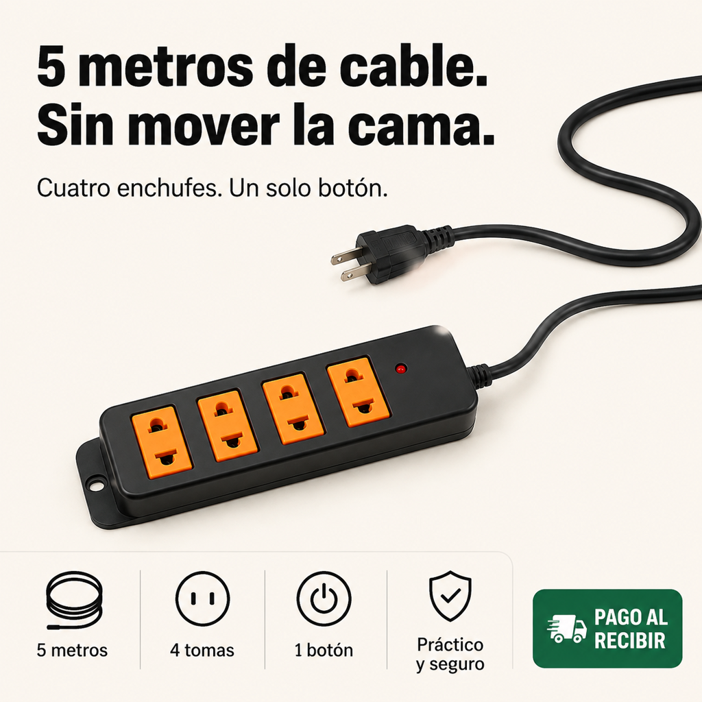 Alargador 4 Tomas1 Conexion Universal -12589 — vista 1