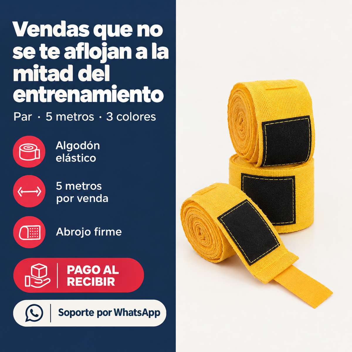 Vendas Rigidas Boxeo X2 5m Kickboxing - 19504 — vista 1