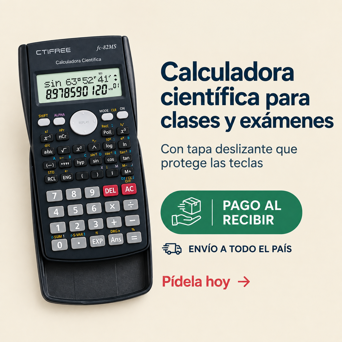Calculadora Cientifica Justop Pila A - 6900 — vista 1