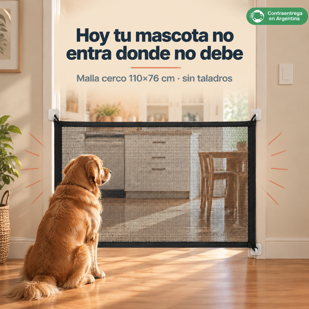 Malla Cerco Mascota 110x76cm Facil Insta - 13828 — vista 1
