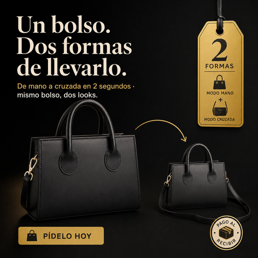 Bolso bandolero pequeño de doble asa — vista 1