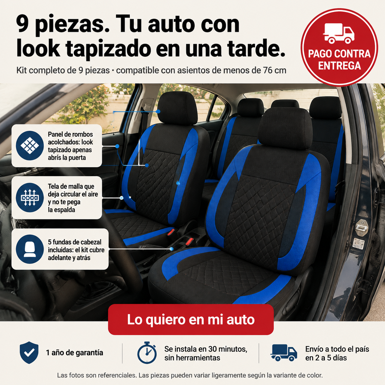 Juego De Funda Para Asiento De Auto - 97530 — vista 1