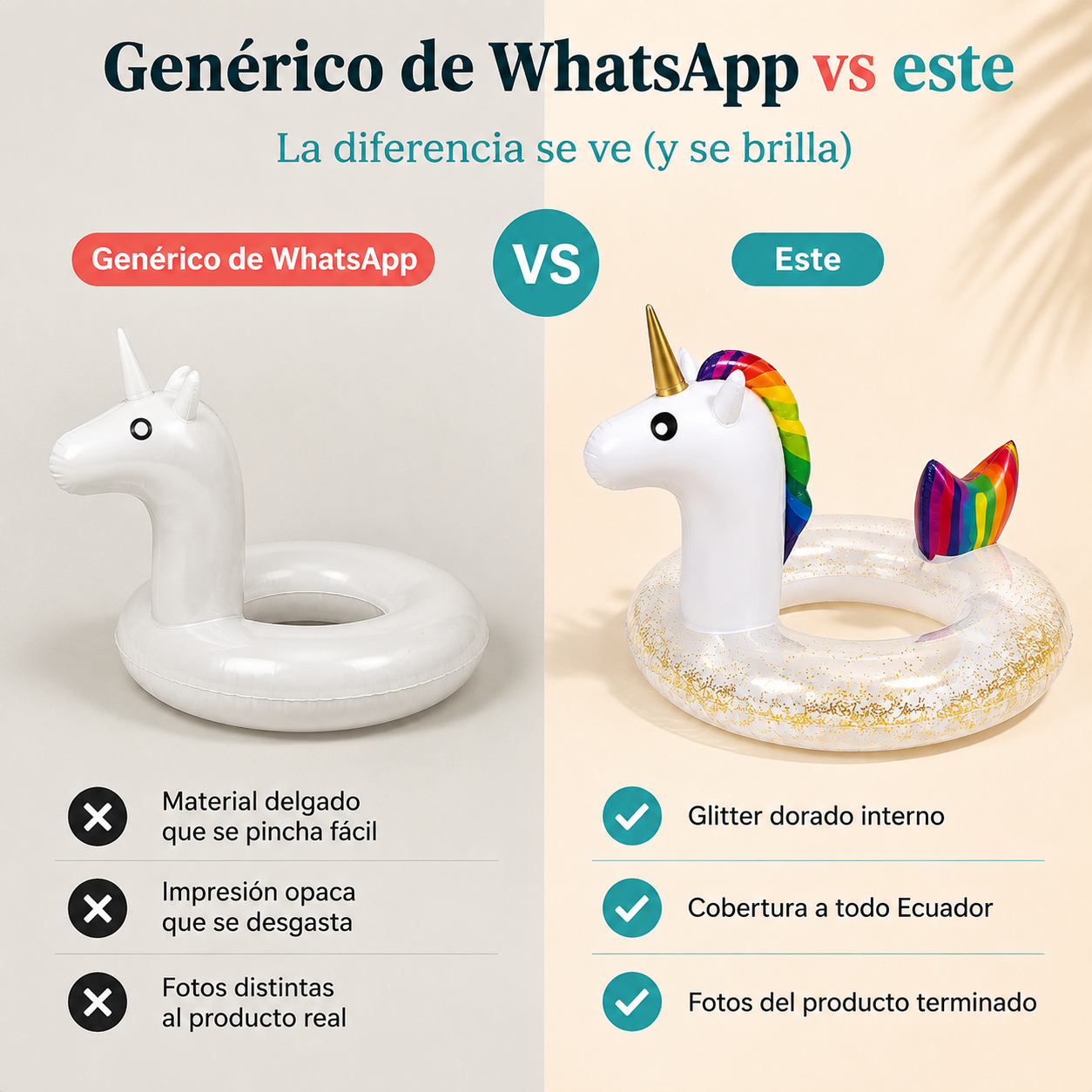 Boya Inflable De Unicornio Escarchado - 125082 — vista 2