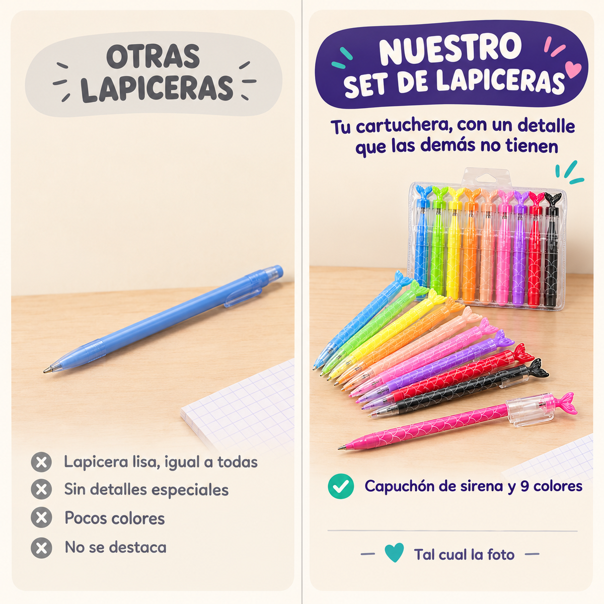 Set X10 Lapiceras De Color Sirena - 6937 — vista 2