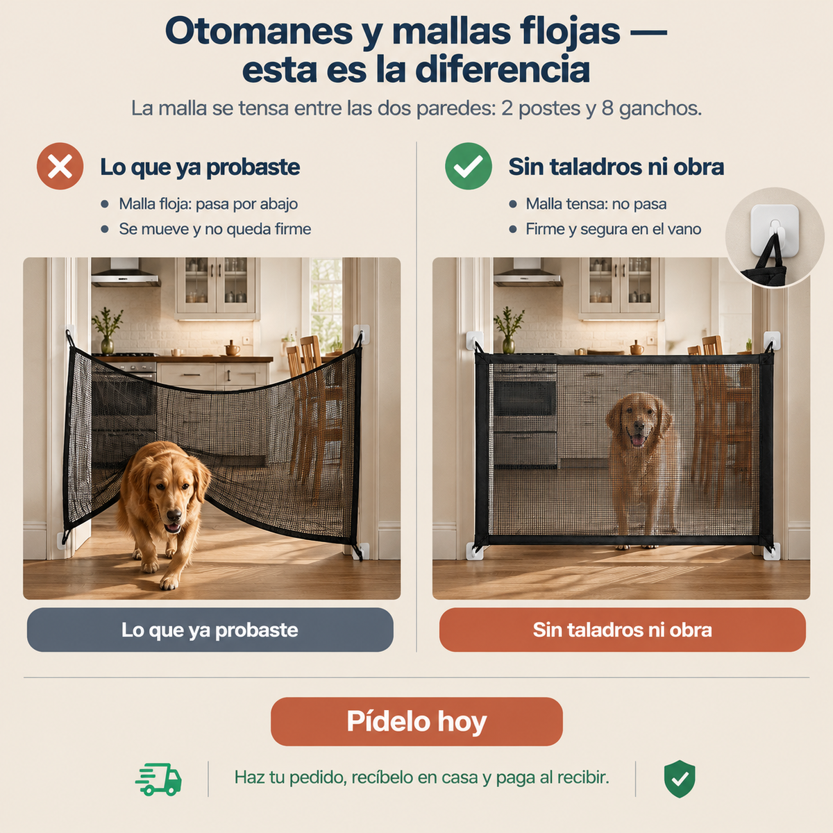 Malla Cerco Mascota 110x76cm Facil Insta - 13828 — vista 2
