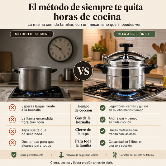 Olla A Presion Para Cocinar Aluminio 5l - 55149 — vista 2