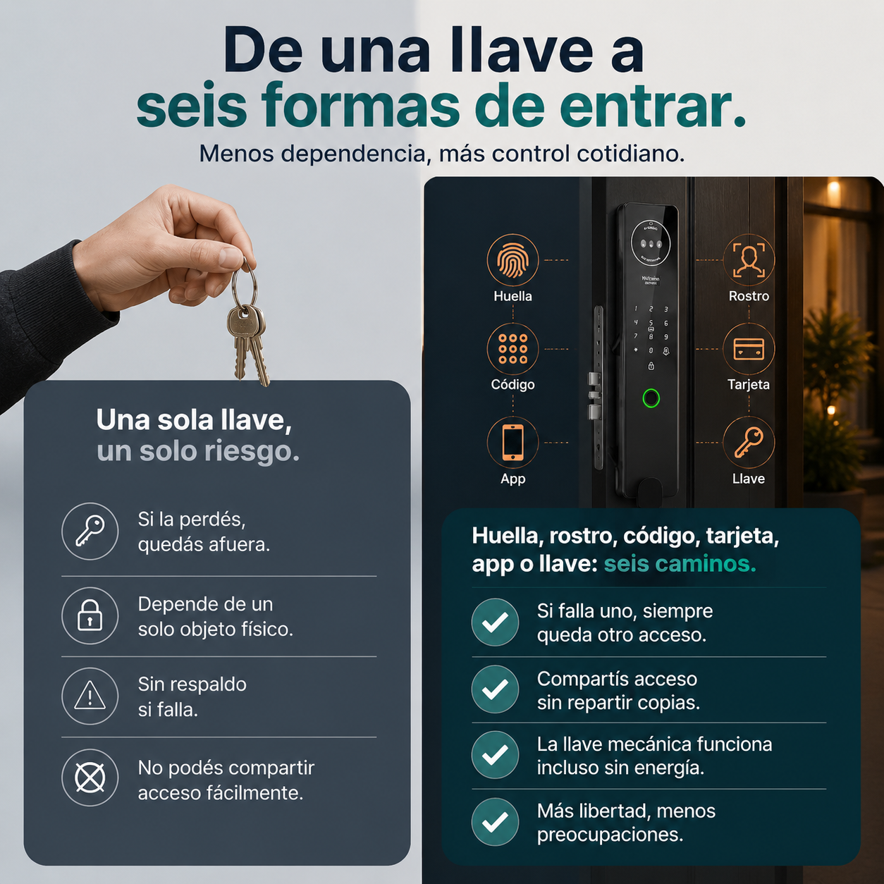 Cerradura Inteligente Ko69 Impermable - 6266 — vista 2